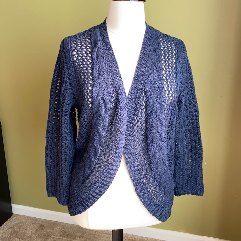 Garnet Hill XL Open stitch cardigan - NWOT